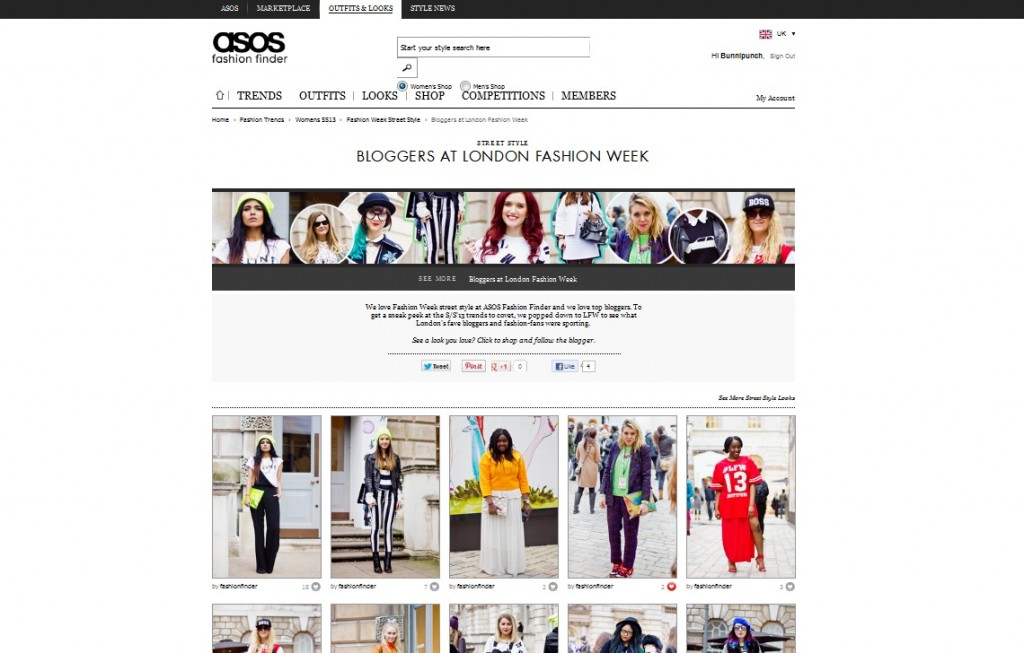ASOS Fashion Finder HOME