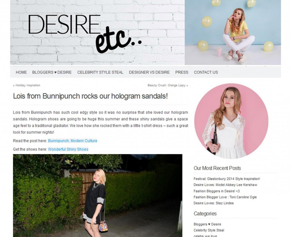 Desire Blog with Bunnipunch coverage 2014