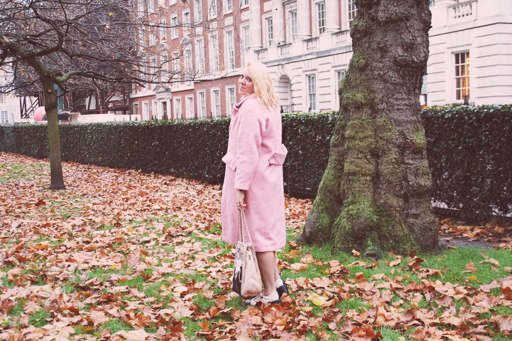 PInk coat Street style AW14